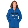 thumbnail image 1 of Cowgirls Dont Cry Pretty Southern Zip Hoodie Sweatshirt Women Brisco Brands X, 1 of 5