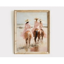Cowgirls On Horseback Coastal Cowgirl Trendy Print, Cowgirl Wall Art, Cowboy Boots, Preppy Decor, Dorm Decor Wall Art, Modern Wall Decor, 8x12 UNFRAMED