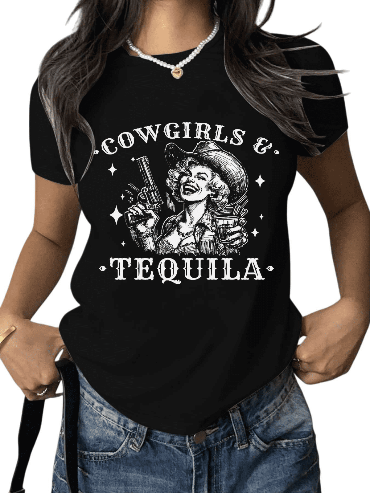 Cowgirl Tequila Graphic T Shirts main image 0