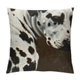 thumbnail image 1 of Cowhide Animal Black White and Brown Faux Fur Throw Pillow Covers  for Chair Bedroom Living Room Sofa Couch Bed Outdoor Double Sided Printing Furry Soft Cozy Pillow Covers, 1 of 5