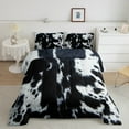 thumbnail image 1 of Cowhide Bedding Western Decor,Grey Black and White Milk Cow Print Comforter Set,Wild Cattle Highland Cow Down Comforter King,Rustic Farmhouse Animal Skin Duvet Insert, 1 of 5
