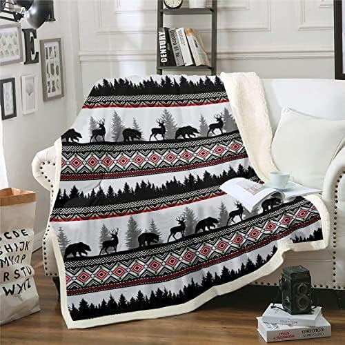 Cowhide Blanket Western Throw Blanket 90"x90" Black and White Highland