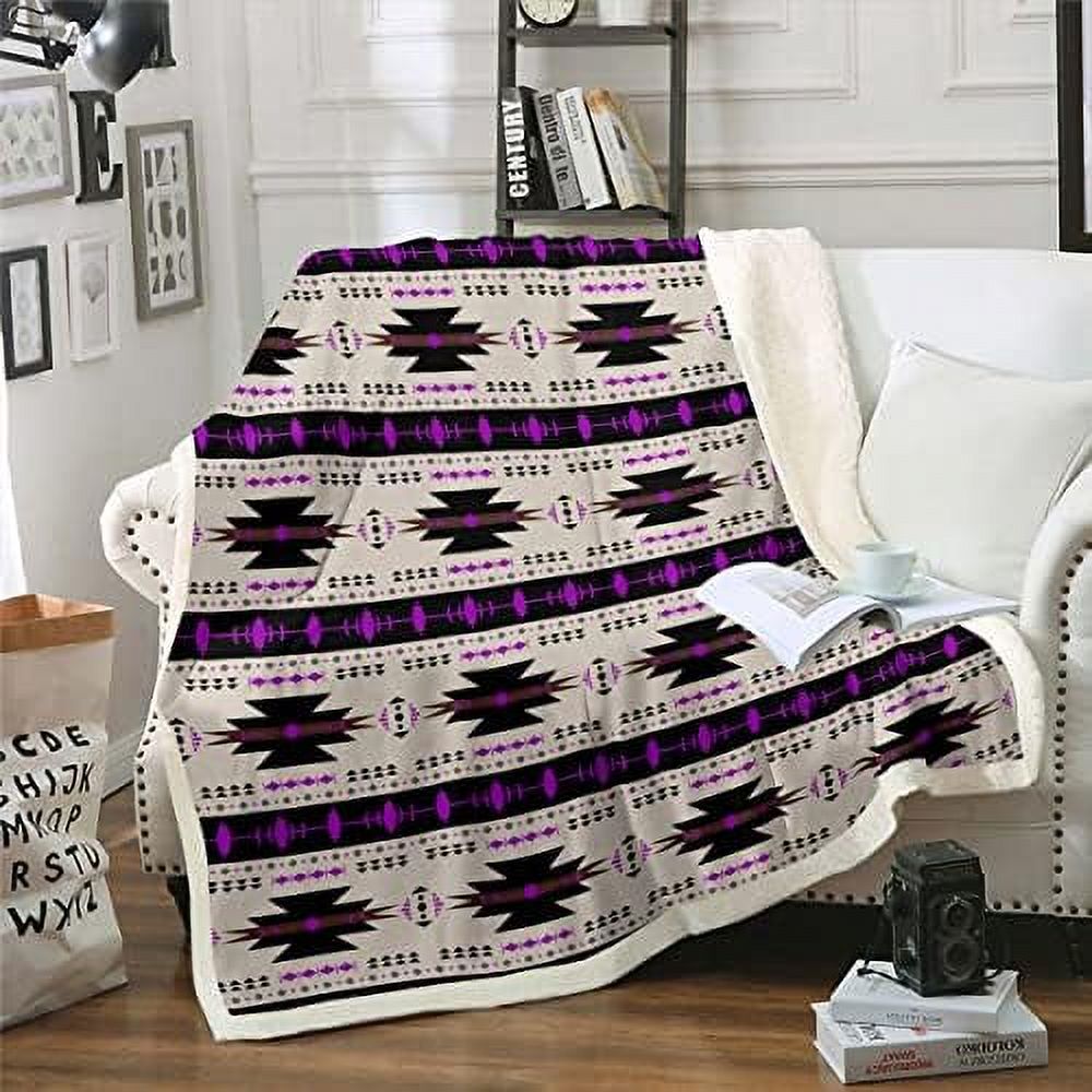 Cowhide Blanket Western Throw Blanket 90"x90" Black and White Highland