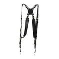 thumbnail image 1 of Cowhide Camera Strap for Two Cameras Dual Shoulder Harness Multi Camera Gear Suitable for Shoulder Width: 35-50cm/13.78-20 Inch - black, 1 of 8