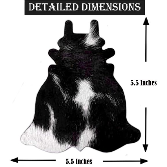 Cowhide Coaster Set of 6 pcs Natural Cowhide Drink Coasters Hair On Cow Shape Coasters Leather Tea Cup Coasters Home Dcor & Home Living Ideas by, 4.5 x 4.5 x 0.5 inches$$Home Decor, Kitchen, & Other