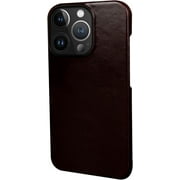 Cowhide Cover for iPhone 15Pro Max/15 Pro/15 Plus/15, Genuine Leather Light Luxury Protection Case Anti Fingerprint Cover,Brown1,15 Pro