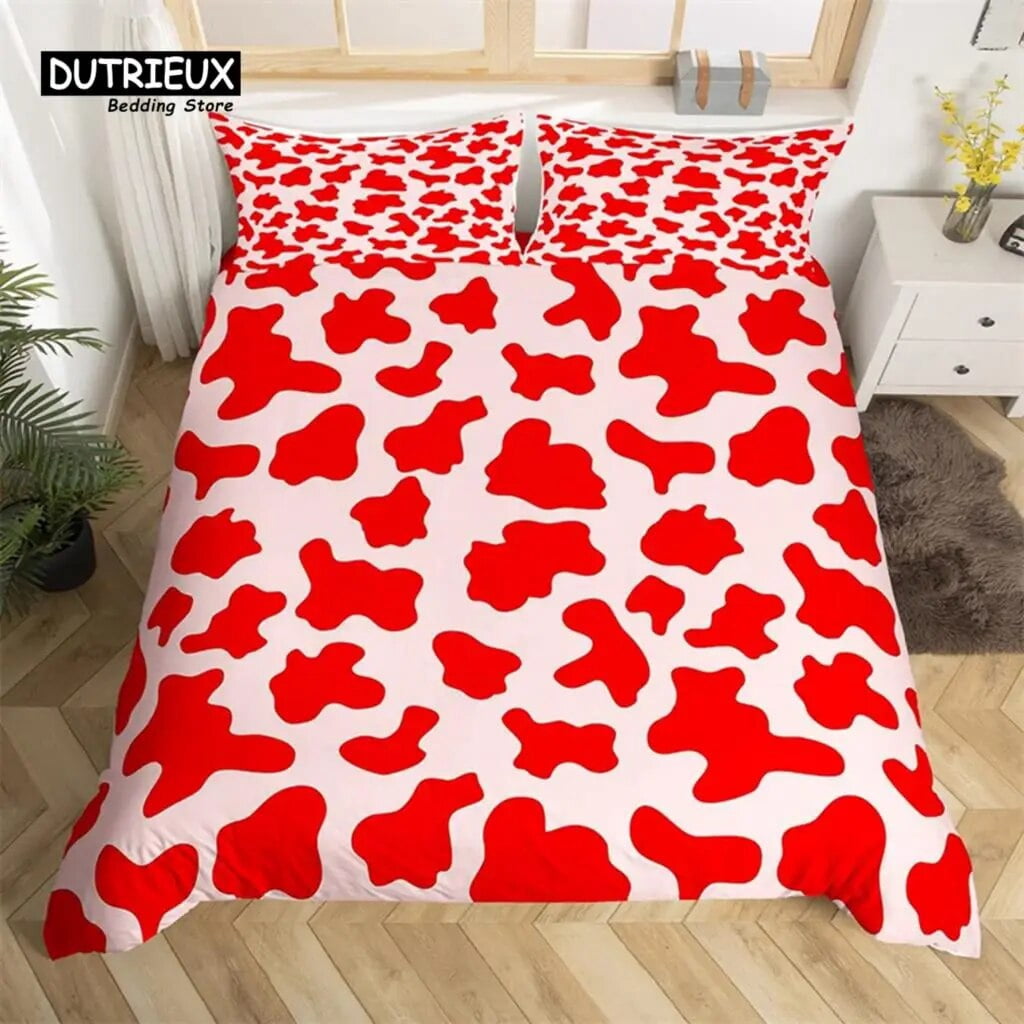 Cow Print Home Bedding Duvet Cover Sets Soft Microfiber For Kids Teens Adults Bedroom main image 0