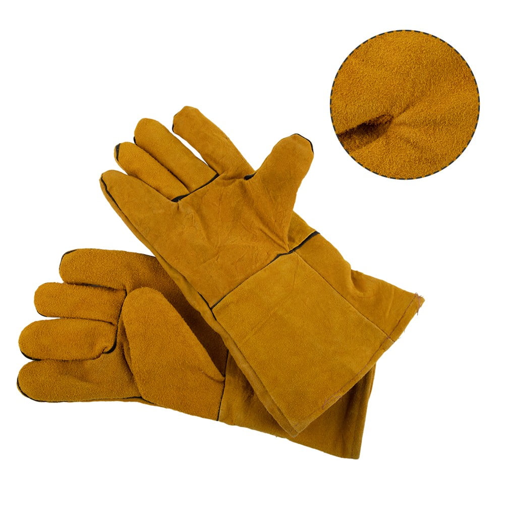 Cowhide FlameRetardant Welding Work Gloves HeatProof Metal Welding