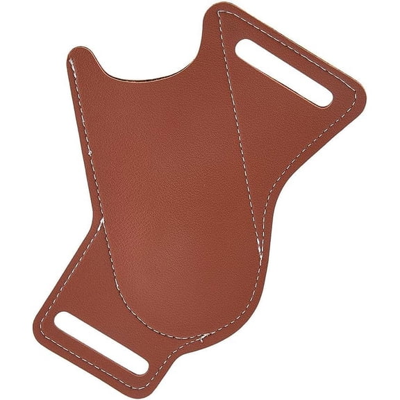 Cowhide Folding Knife Protective Case Saddle Brown 120x158x3.5mm Hole: 8.5x43mm