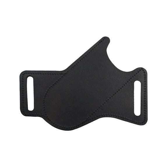 Cowhide Folding Knife Sheath, Waist Hanging Tactical Tool Pouch, Portable Leather Storage Bag for Outdoor Folding Knives ( Black )