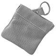 thumbnail image 1 of Cowhide Leather Coin Purse Change Holder Squeeze Spring Closure w Key Ring, 3.0" by 3.25", 1 of 4