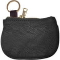 thumbnail image 1 of Cowhide Leather Coin Purse Pouch w Zipper and Key Fob, 1 of 6