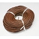 Cowhide Leather Cord Leather Cord Dyed Saddle Brown 1mm about 109.36 yards(100m)/bundle
