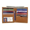 thumbnail image 1 of Cowhide Leather Men's Bifold Hipster European Wallet Credit Card Holder, 1 of 4