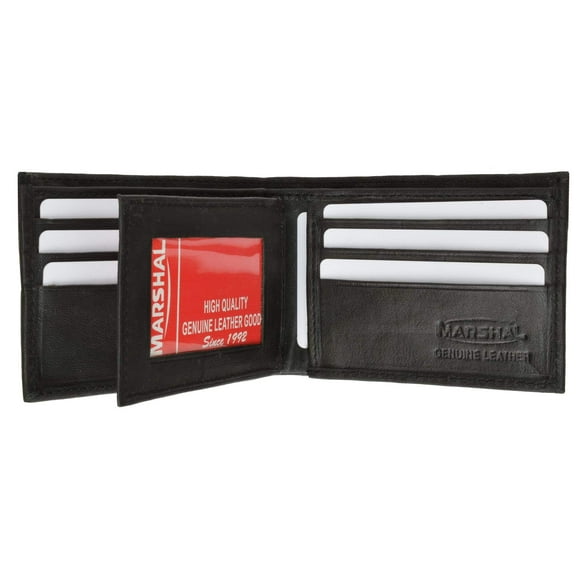 Cowhide Leather Mens Wallet with Center Flap and ID Window 1152 CF