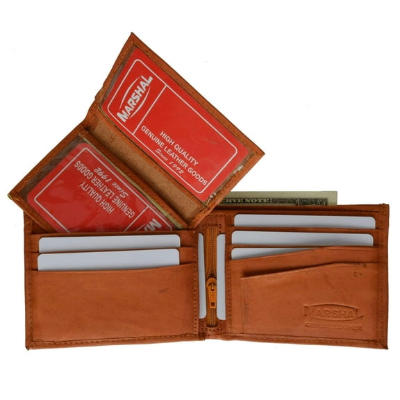 Cowhide Leather Removable Card ID Holder Mens Bifold Wallet 533 CF