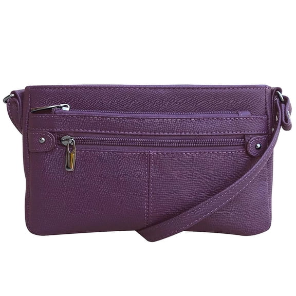 Cowhide Leather Womens Shoulder Purse Small Cross Body Organizer Bag with...