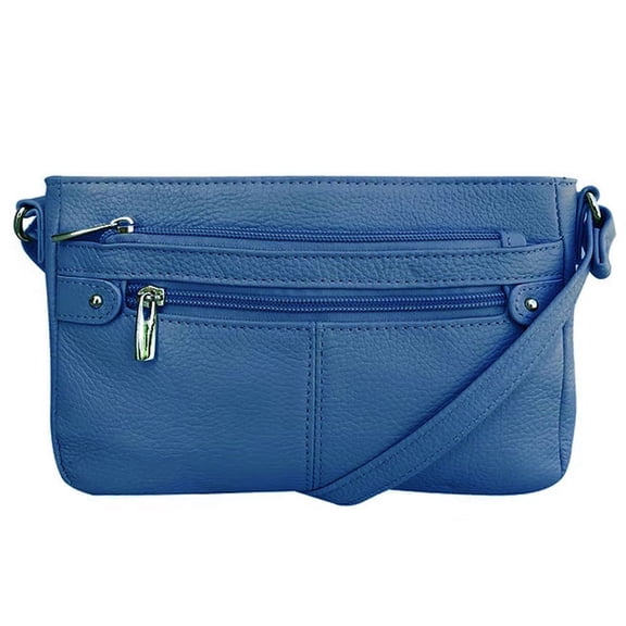 Cowhide Leather Womens Shoulder Purse Small Cross Body Organizer Bag with...
