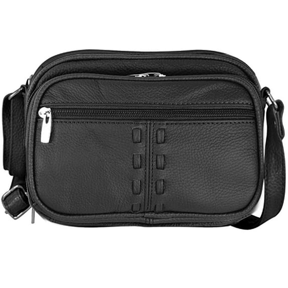 Cowhide Leather Womens Shoulder Purse Small Cross Body Organizer Bag with...