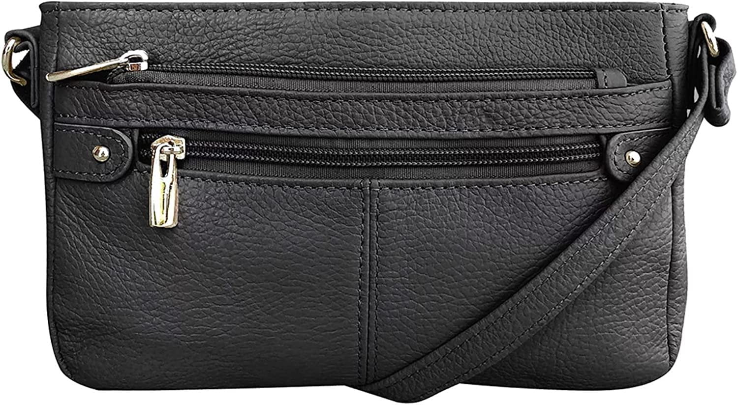 Cowhide Leather Womens Shoulder Purse Small Cross Body Organizer Bag