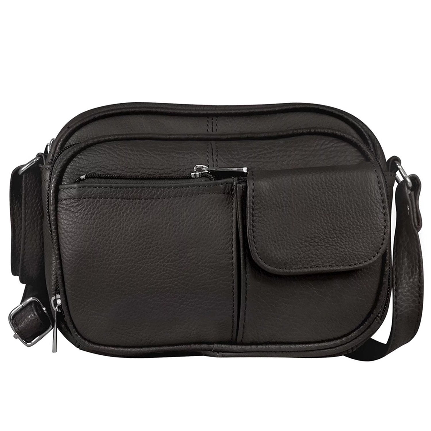 Cowhide Leather Womens Shoulder Purse Small Cross Body Organizer Bag with...