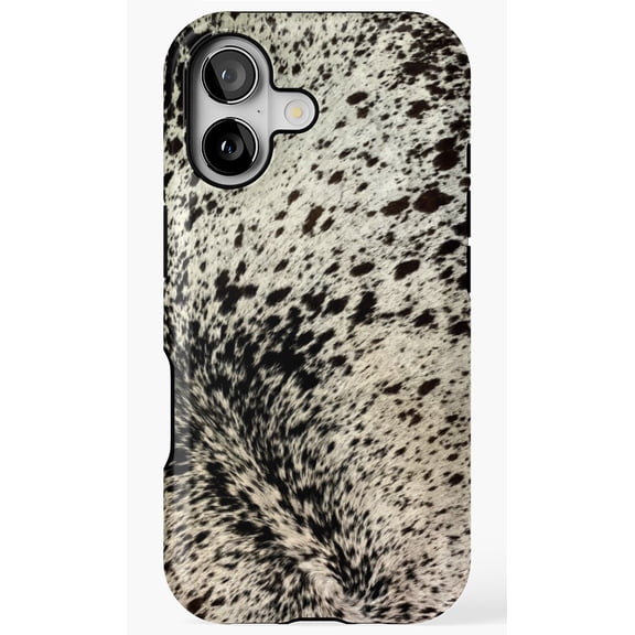 Cowhide Natural Cattle Skin Western Pattern Case for iPhone 11 12 13 14 15 16 17 Pro Max