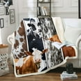 thumbnail image 1 of Cowhide Patchwork Throw Blanket Cowboys Gifts for Women,3D Western Home Decor Rustic Farmhouse Fleece Blanket Milk Cow Highland Bull Cattle Blanket 40"x50",Country Wildlife Farm Animals Decor, 1 of 6