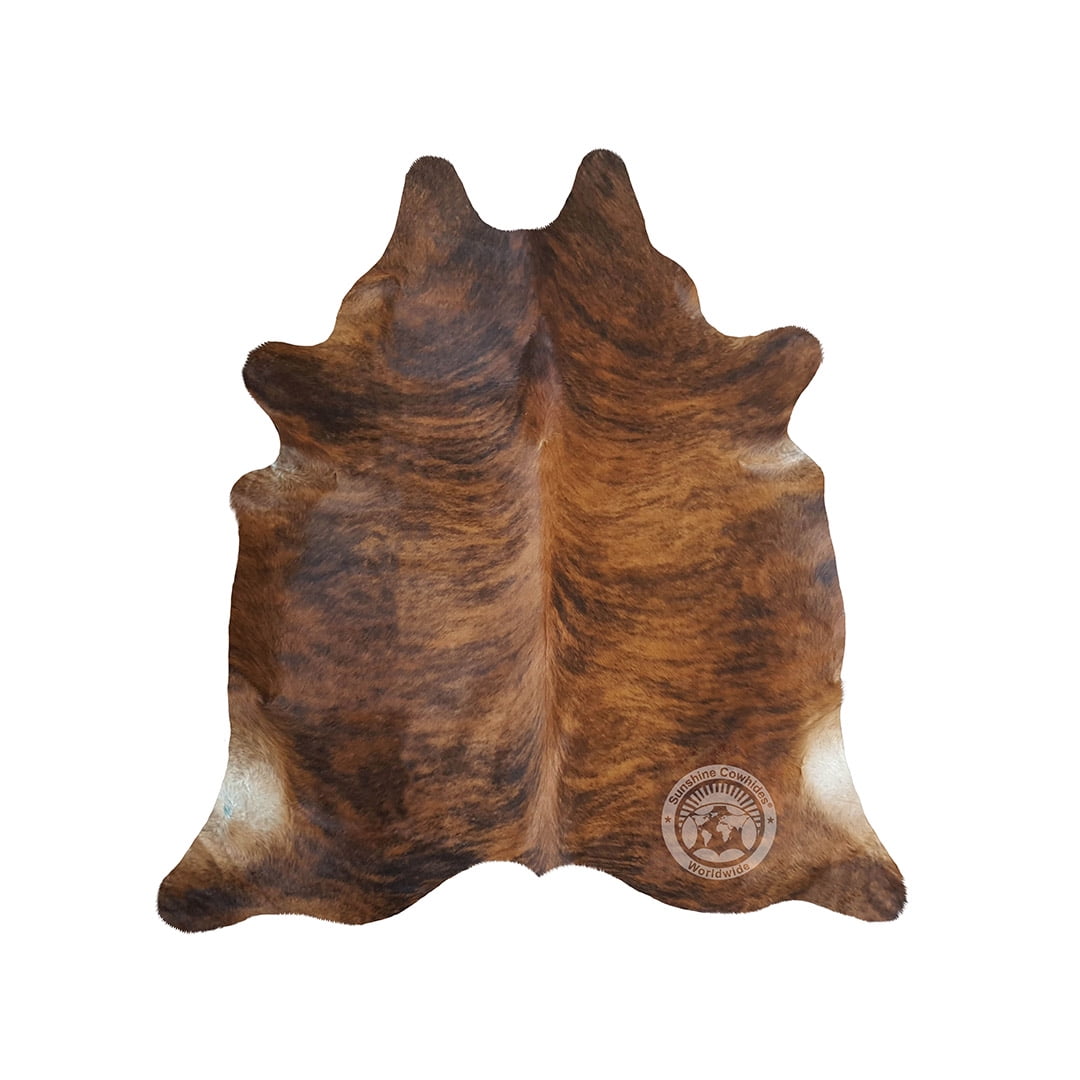 Extra Large Tricolor Genuine Cowhide Rug for Modern Decor