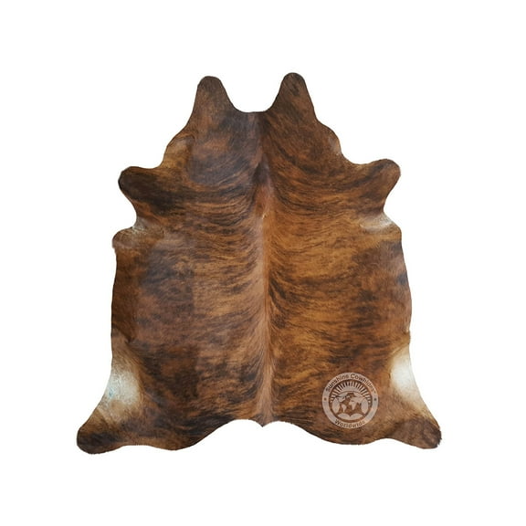 Cowhide Rug, Brindle 6x6-7'