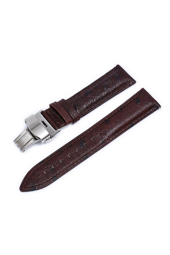 Cowhide Strap 18mm 20mm 22mm Quick Release Butterfly Watch Buckle For Smart Watch Accessories Watchband