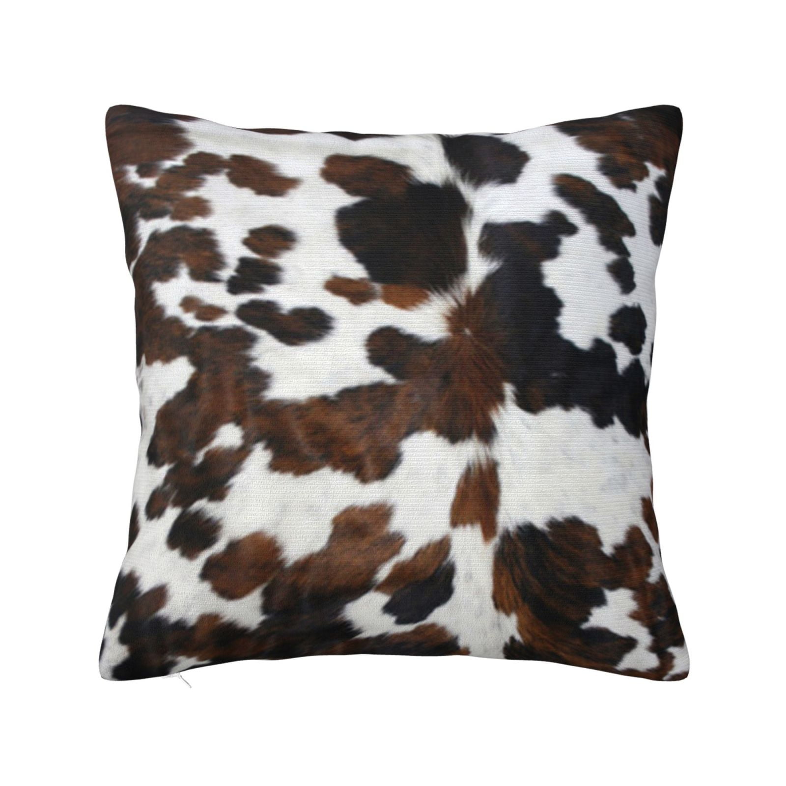 Cowhide Tan Black And White Texture Pillow Cover Decorative Throw