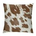 thumbnail image 1 of Cowhide Throw Pillow Covers Cow Print Pillow Covers Brown White Cowhide Farmhouse Animal Hair Cushion Covers for Kids Teens Adult Western Cowboy Rustic Animal Square Pillow Cases, 1 of 5
