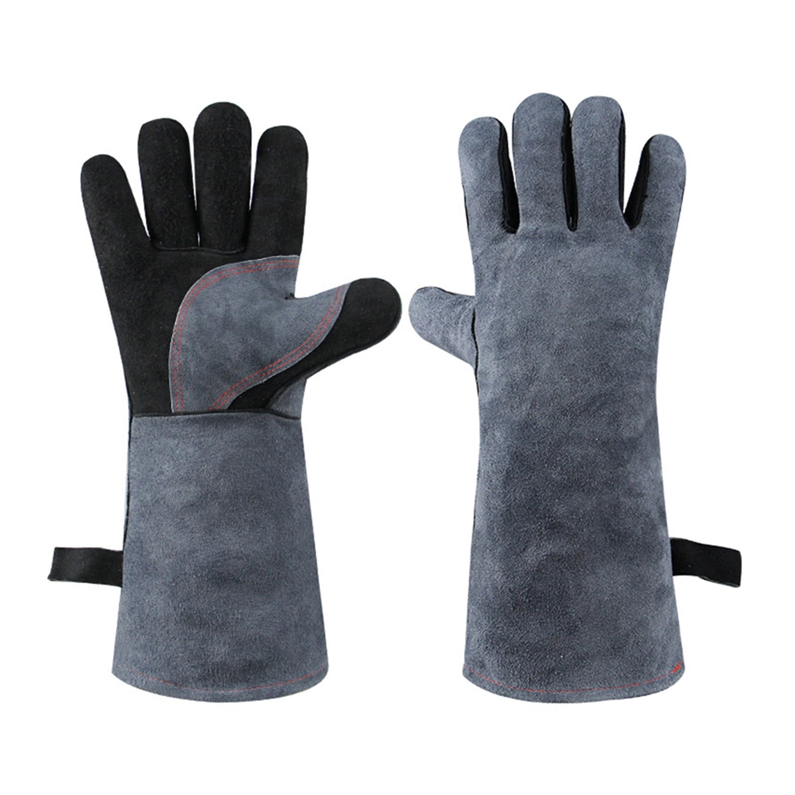 Cowhide Welding Gloves Thick Split Leather Kitchen Stove Heat Puncture