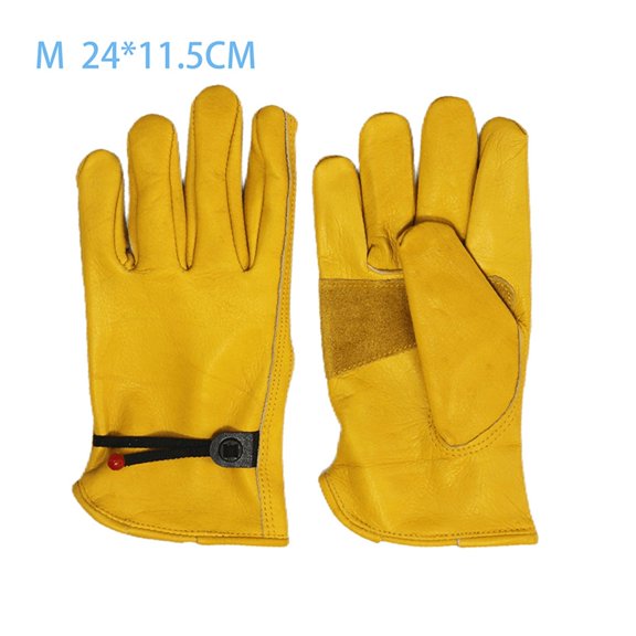 Cowhide Work Heavy Duty Safety Protective Driver Working Welding Stretchable Mechanic Glove Leather ,More Durable