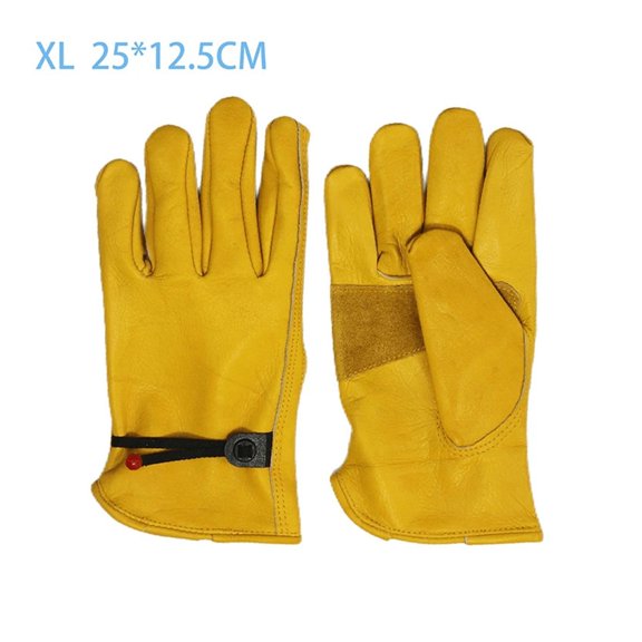 Cowhide Work Heavy Duty Safety Protective Driver Working Welding Stretchable Mechanic Glove Leather ,More Durable