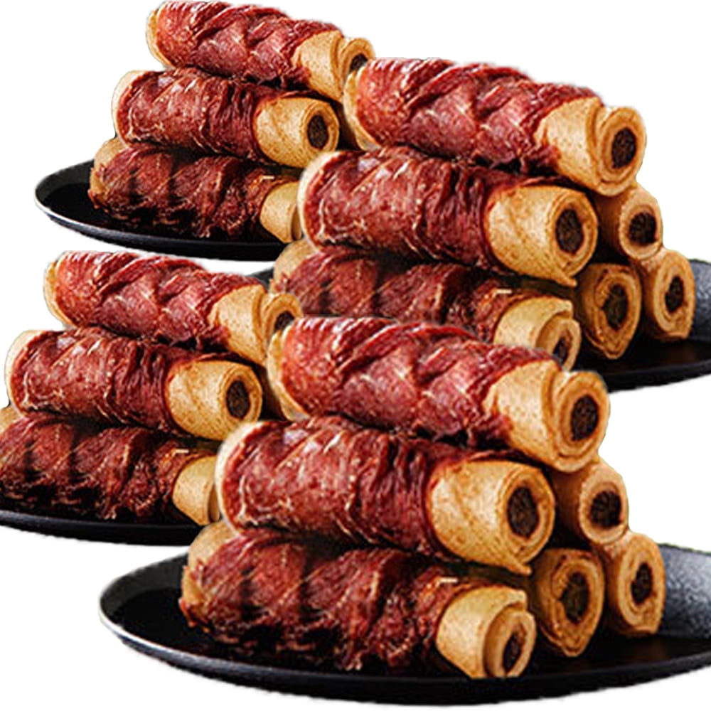 Cowhide Wrapped in Duck Beef Filling Dog Treats for Medium, & Large Dog - Made with Duck and Cowhide - High Protein and Long Lasting Make the Perfect Positive-Reward Training Treats for Dogs, 1.3lbs