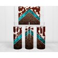 thumbnail image 1 of Cowhide and Tooled Leather Faux Look 20 Oz Skinny Metal Tumbler w/Lid and Straw, 1 of 1