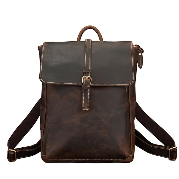 Cowhide backpack,Black