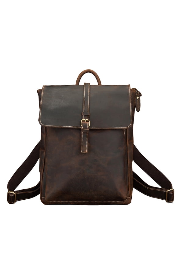 Cowhide backpack,Black
