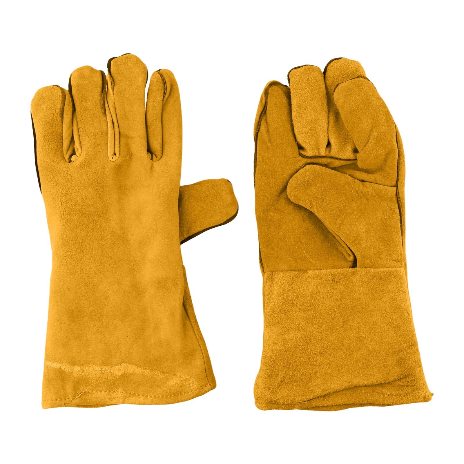 Cowhide Flame-Retardant Welding Work Gloves Heat-Proof Metal Welding ...