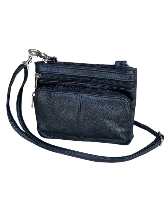 Cowhide unisex leather crossbody shoulder bag waist pack with adjustable strap gift for her gift for him
