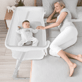 thumbnail image 1 of Cowiewie Baby Bassinets Bedside Sleeper, All Mesh Crib, Lightweight, 5 Height Adjustment, with Storage Bag, 1 of 7