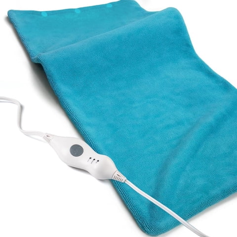 Cowin 12" x 24" Heating Pad with 3 Heat Settings Auto Shut Off,Machine Washable Removable Cover Blue