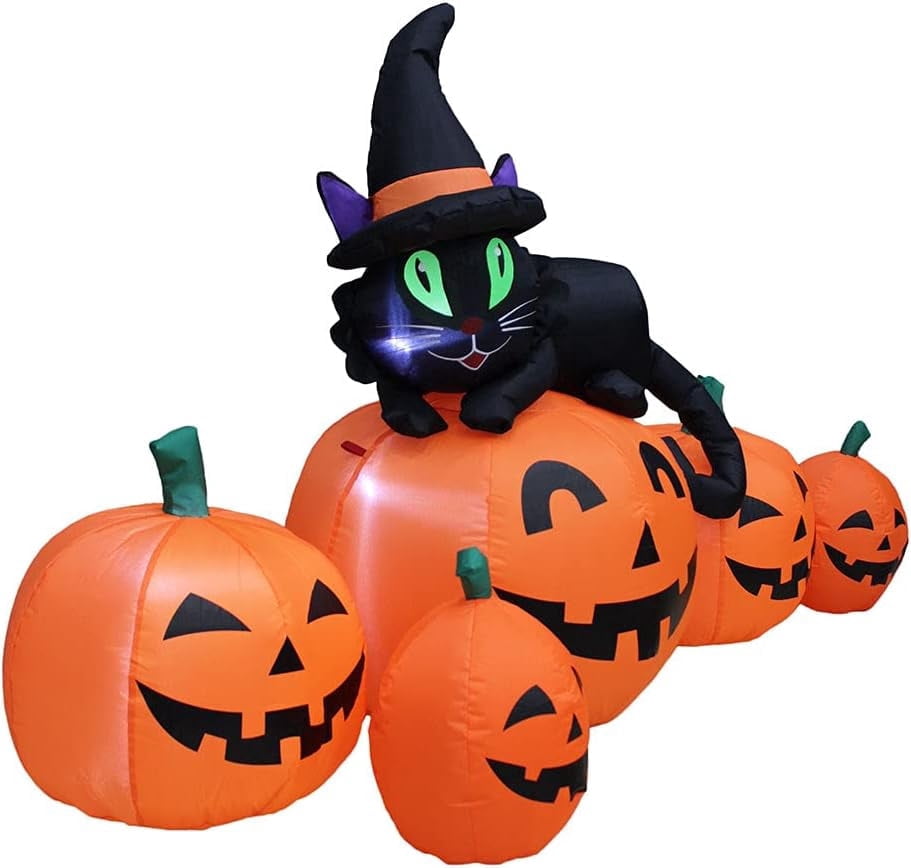 Cowin 5' Halloween Inflatables Pumpkin, Halloween Inflatable Outdoor ...