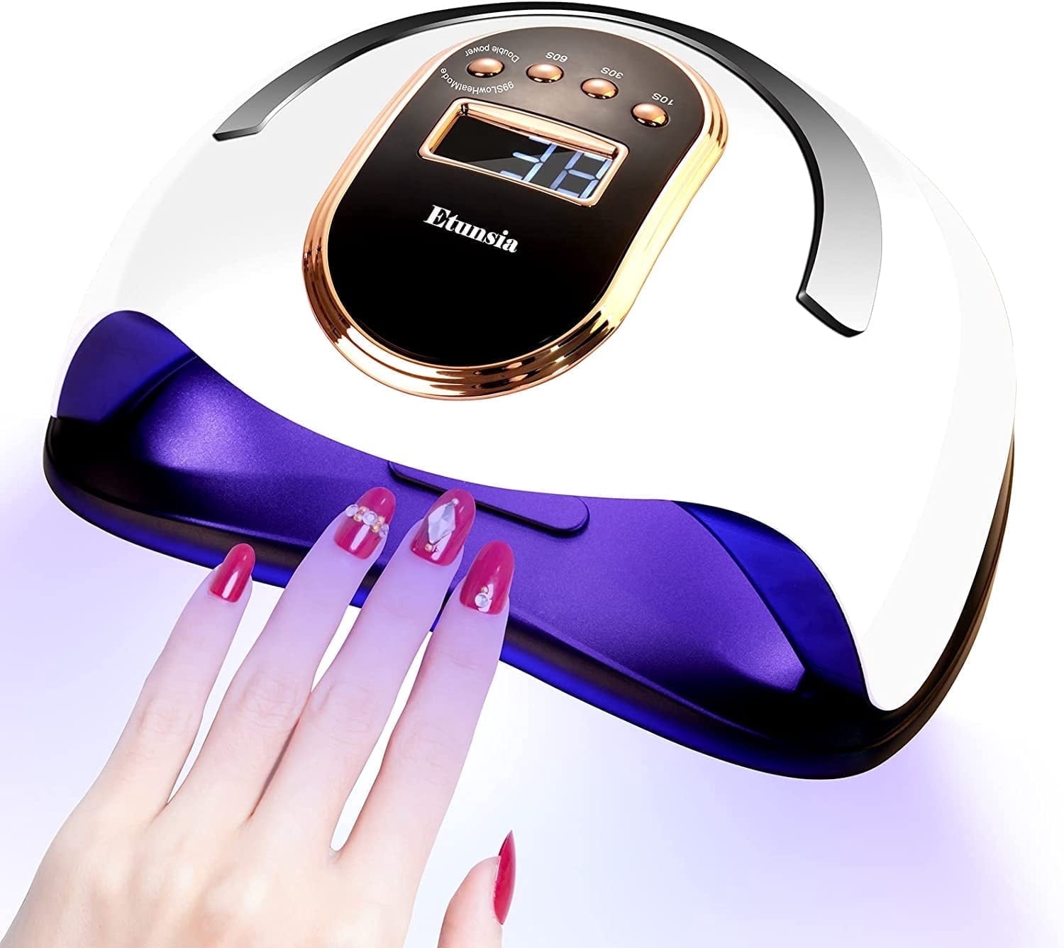Cowin Gel Dryer Lamp for Manicure UV LED Nail Dryer Smart Sensor 168W Powerful Professional