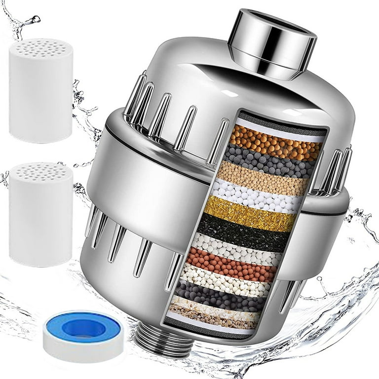 Cowin High Output Shower Filter - Latest Superior Advanced 17-stage Filter  Media - Universal Multi-Stage Shower Head Filter - Walmart.com