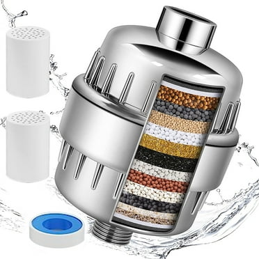 High Output Shower Filter - Latest Superior Advanced 17-stage Filter Media - Universal Multi-Stage Shower Head Filter