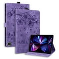 thumbnail image 1 of Cowithday Case for Amazon Kindle Fire Max 11 (13th Generation, 2023 Release), Embossed PU Leather Anti-slip Folio Stand Cover with Card Holder & Pen Holder for Fire Max 11 Tablet, Purple, 1 of 7