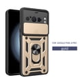 thumbnail image 1 of Cowithday Case for Google Pixel 8 Pro 5G, Pixel 8 Pro Phone Case with Slide Camera Cover, Kickstand Heavy Duty Rugged Shockproof Military Grade Protective Cover for Google Pixel 8 Pro 5G 6.7", Gold, 1 of 11