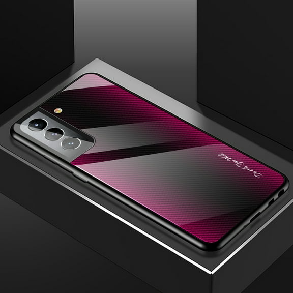 Cowithday Case for Samsung Galaxy A24 4G, Tempered Glass Back Shell Soft TPU Bumper Edge Cover Fashion Luxury Shockproof Slim Hybrid Hard Back Phone Case Cover for Samsung A24 4G 6.5" 2023, Purple